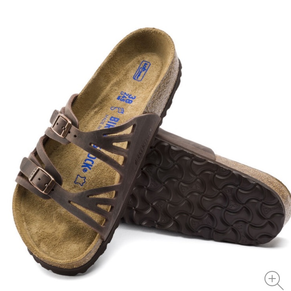 Birkenstock Granada Oiled Leather Sandals Size 40